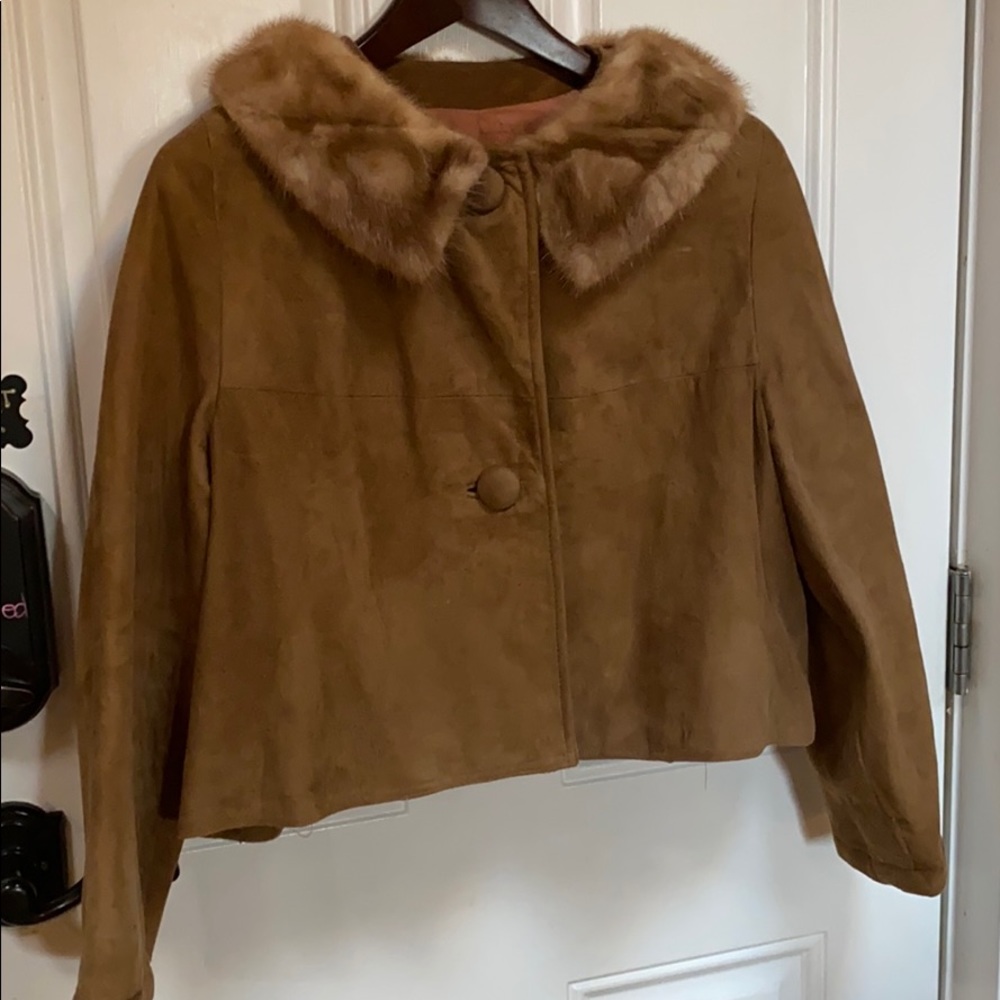 Vintage Waist Coat with Fur Collar